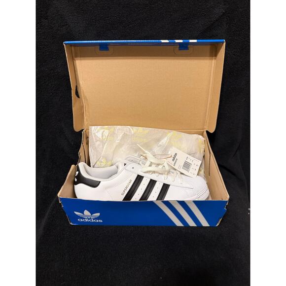 adidas Originals Superstar Black/Gold/White Men's Size 8.5, Shell Toe, NEW w/BOX - Picture 2 of 8